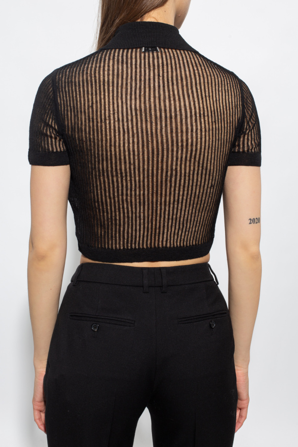 AEAE★韓国★人気★ STAR HALF CROP TOP 星 半袖 ハーフボタンちびトップス 韓国 ストリート Y2K レディース
